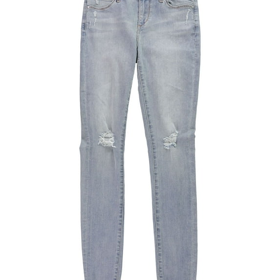 Articles of Society Womens Mya Distressed Skinny Fit Jeans, Blue, 26