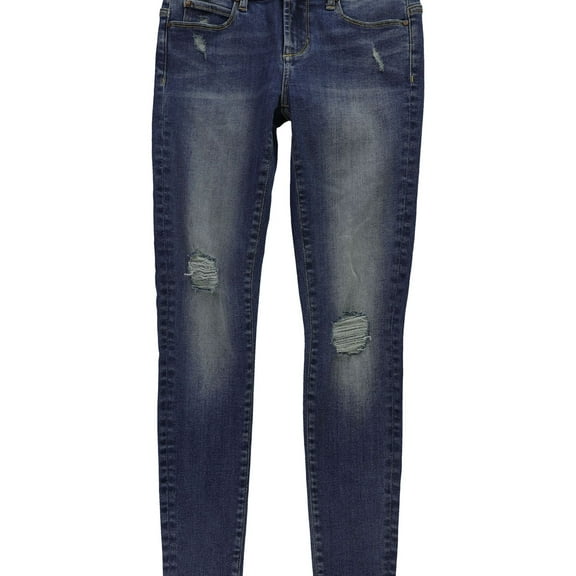 Articles of Society Womens Raw Hem Straight Leg Jeans, Blue, 26