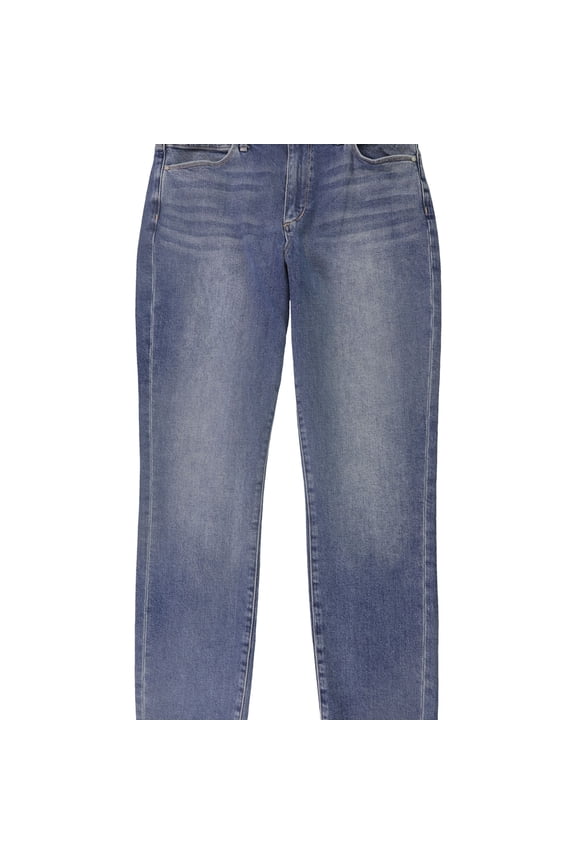 Womens Rene High Rise Straight Leg Jeans, Blue, 25