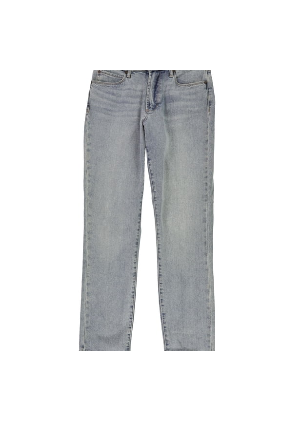 Womens Rene High Rise Straight Leg Jeans, Blue, 26