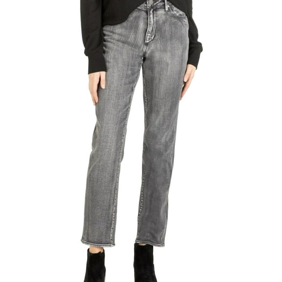 Articles of Society Womens Rene Straight Leg Jeans, Black, 32