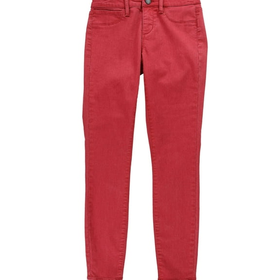 Articles of Society Womens Solid Skinny Fit Jeans, Red, 26