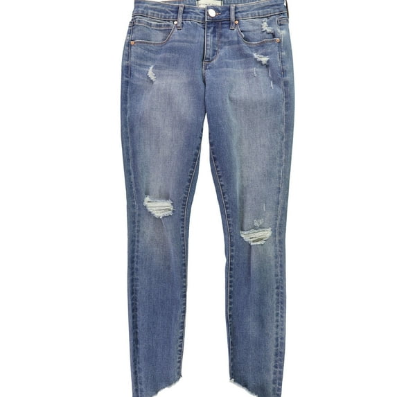 Articles of Society Womens Step-Hem Skinny Fit Jeans, Blue, 26