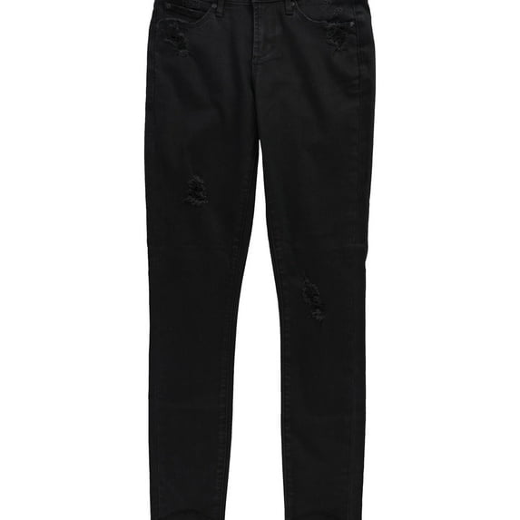 Articles of Society Womens Stephanie Step Hem Skinny Fit Jeans, Black, 26