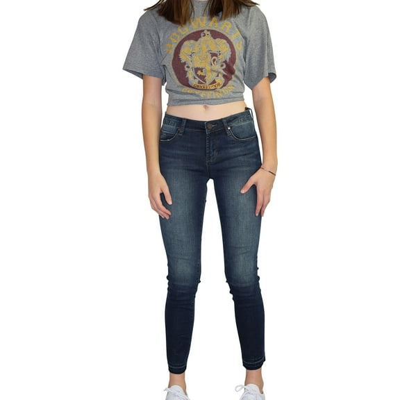 Articles of Society Womens Super-Soft Released Hem Cropped Jeans, Blue, 26