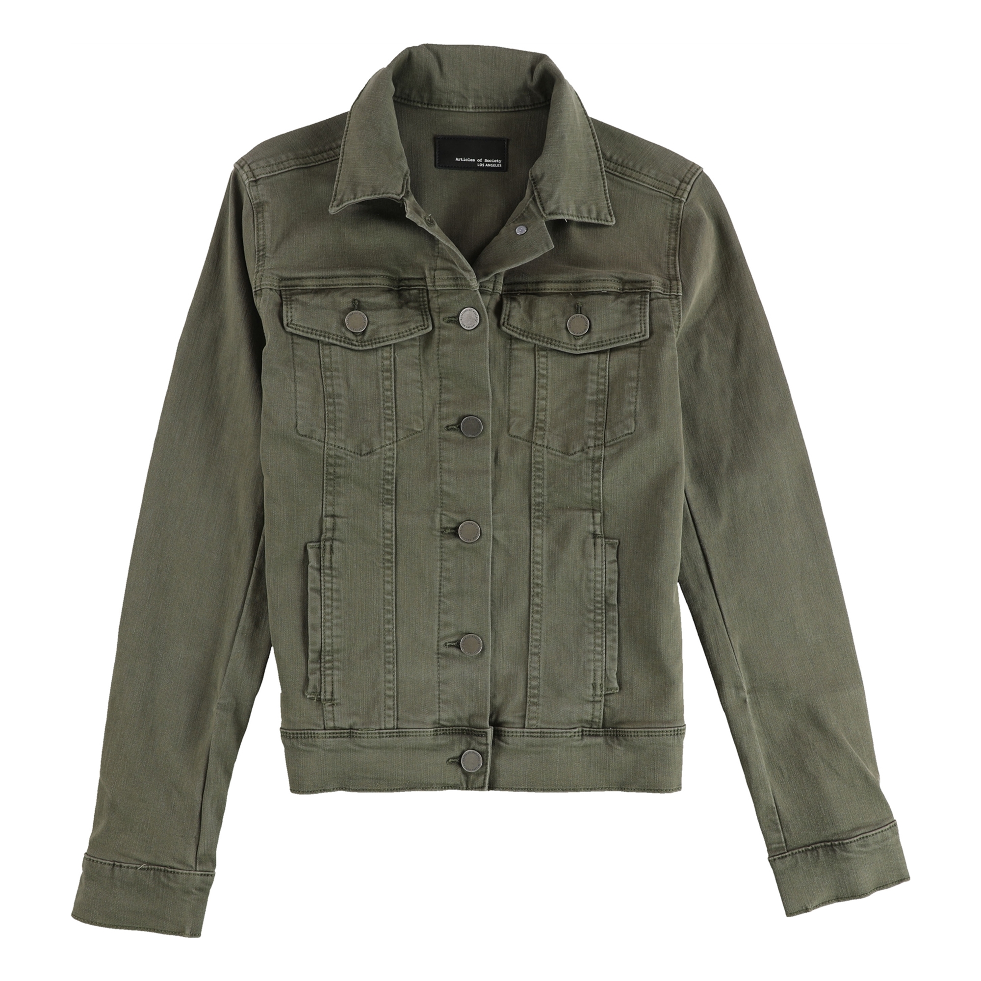Articles of Society Womens Taylor Jean Jacket, Green, Small