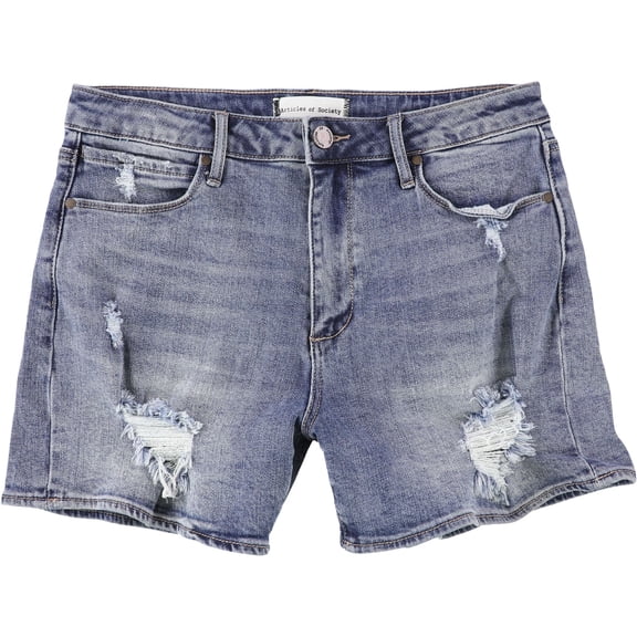 Articles of Society Womens Ziggy Distressed Casual Denim Shorts, Blue, 25