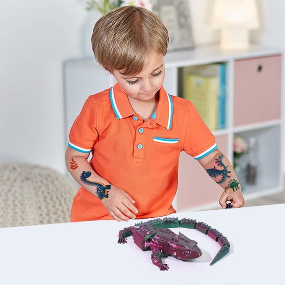 Articulated 3D Printed Animal Models for Learning Desk Playroom Educational DIY Craft Toys with Movable Joints