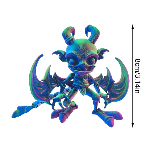 Articulated 3D Printed Demon Movable Figurine Stress Relief Gift Unique Desktop Decoration and Collectible Artistic Animal Sculpture for Adults