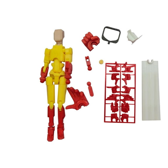 Articulated 3D Printed Robot Figure - Multi-Joint Movable with DIY Weapons,Poseable Display Model & Creative Building Toy for Collectors - as shown