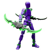 Articulated Action Figure with Dual Blades Customizable Poseable Toy for Collectors and Enthusiasts