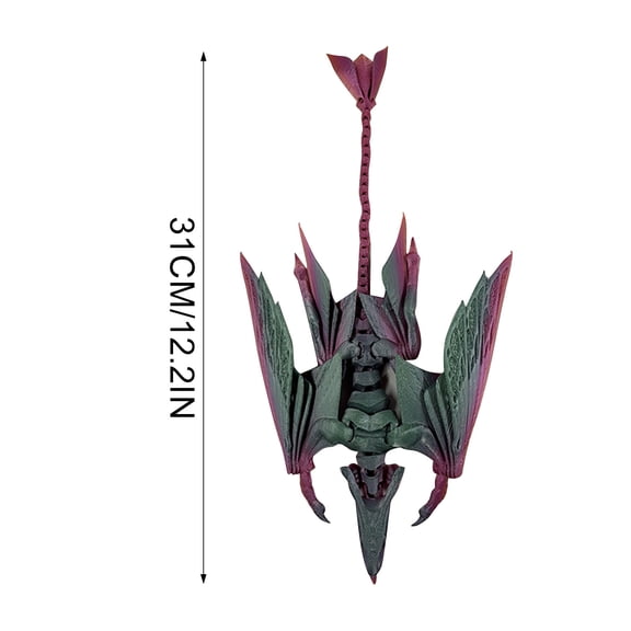 Articulated Flying Dragon 3D Printed Animal Figurine Flexible Stress Relief Model for Home Office Desk Decor Unique Restlessness Relief Motion Gift