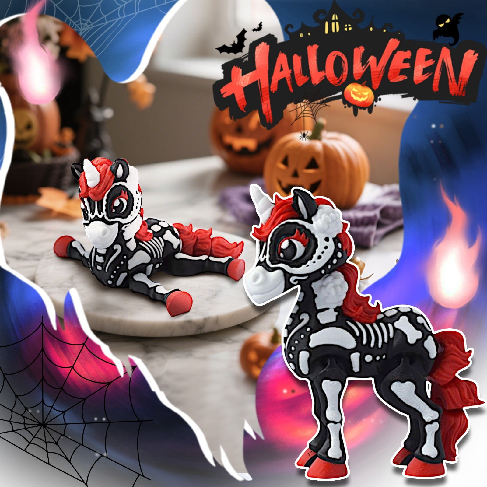 Articulated Grim Reaper Figurine – Gothic Horror Desk Collectible for ...