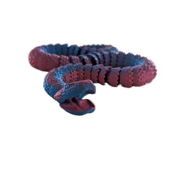 Articulated Jaw Snake 3D Printed Snake with Moving Jaw
