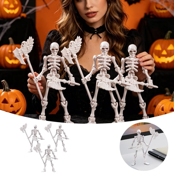 Articulated Skeleton Action Figure Poseable Desktop Ornament For Home Collectible73797