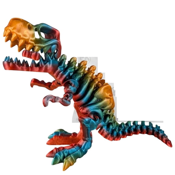 Articulated Skeleton T-Rex Figurine Posable Prehistoric Collectible for Desk or Shelf Display 3D Printed