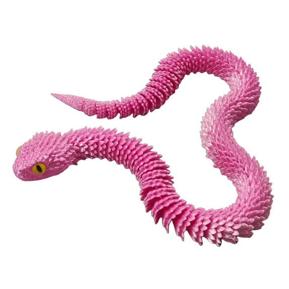 Articulated Snake Model 3d Printed Snake Toy Articulated Viper Figurine Flexible Joint Fidget Snake Model Collectible Wildlife for Home for Students