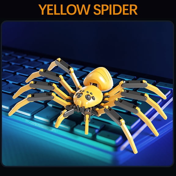 Articulated Spider Model Kit 6" Movable Joint DIY Science Toy for Kids, Realistic Educational STEM Project with Poseable Legs, Halloween Prank Gift for Boys Girls Ages 12+