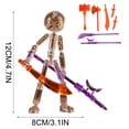 thumbnail image 1 of Articulated Stick Figure Set with 7 Tools, Full Multi-Jointed Movable Wear-Resistant Robot, Collectable Stop Motion Action Figure - 3.1x4.7in, 1 of 7