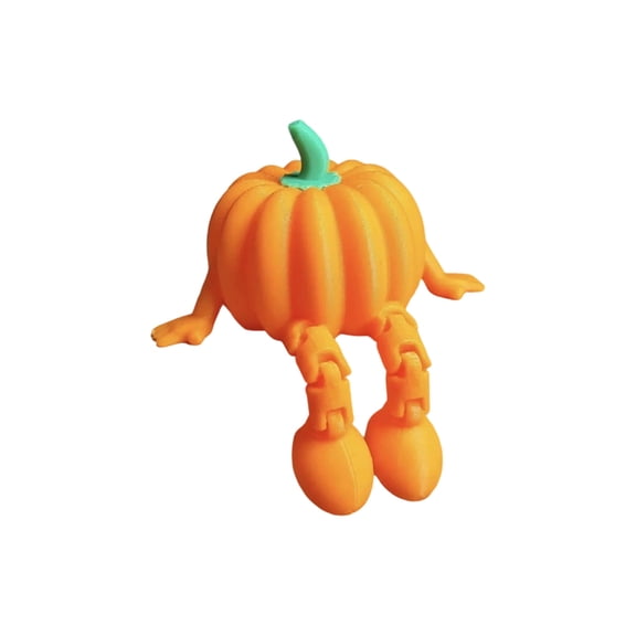 Articulated Witch Hat & Melted Pumpkin Figurine, Funny Bendable Pumpkin Leg Statue, Spooky Novelty Halloween Desktop Ornament for Shelf Mantel Home Decor