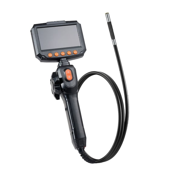 Articulating Borescope Camera, 4.3" IPS Endoscope with Light, 0.24" Slim Probe, 8X Zoom, IP67 Waterproof, 4.9FT Cable for Auto Inspection