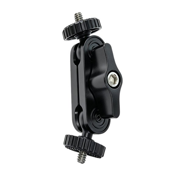 Articulating Camera Mount for Fill Lights with a Hand-Tightened Knob and Directional Equipment Positioning Control