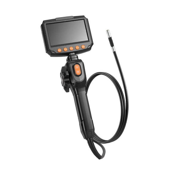 Articulating Endoscope Camera - 4.3" HD Borescope with Light, 4.9FT Cable, 1280x720, 8X Zoom, IP67 Waterproof - for Auto Inspection, Plumbing, HVAC