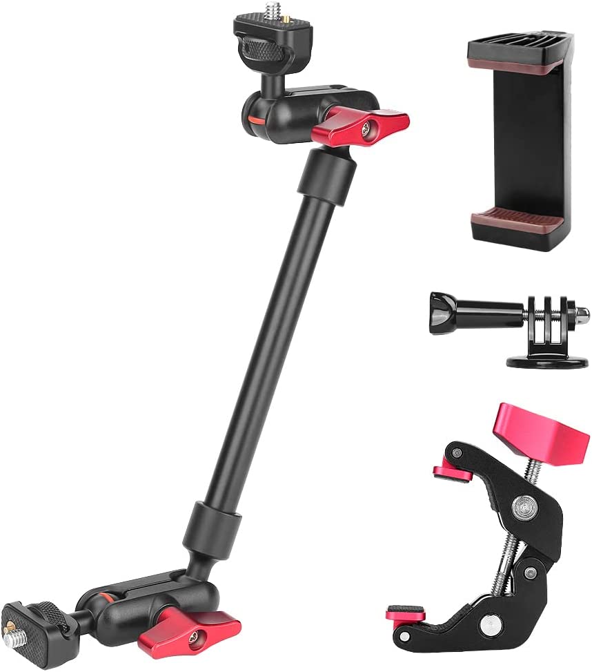 Articulating Magic Arm Camera Mount with Super Clamp, Upgraded Camera