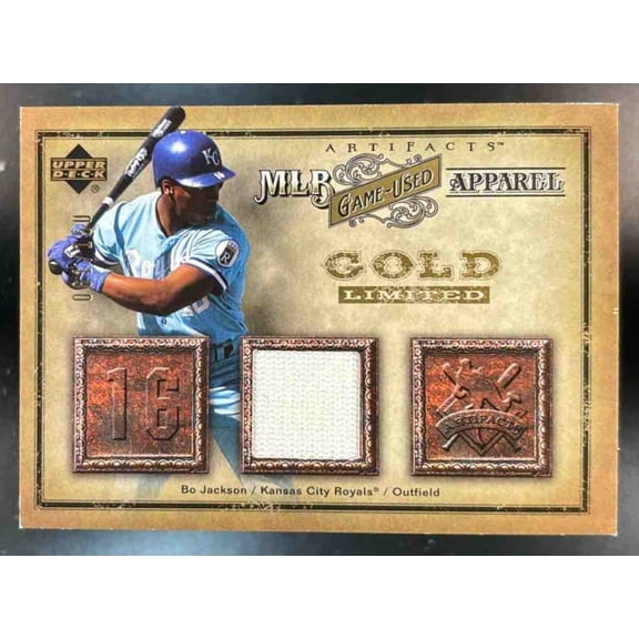 Artifacts Bo Jackson #MLB-BO MLB Game Used Apparel Gold Limited