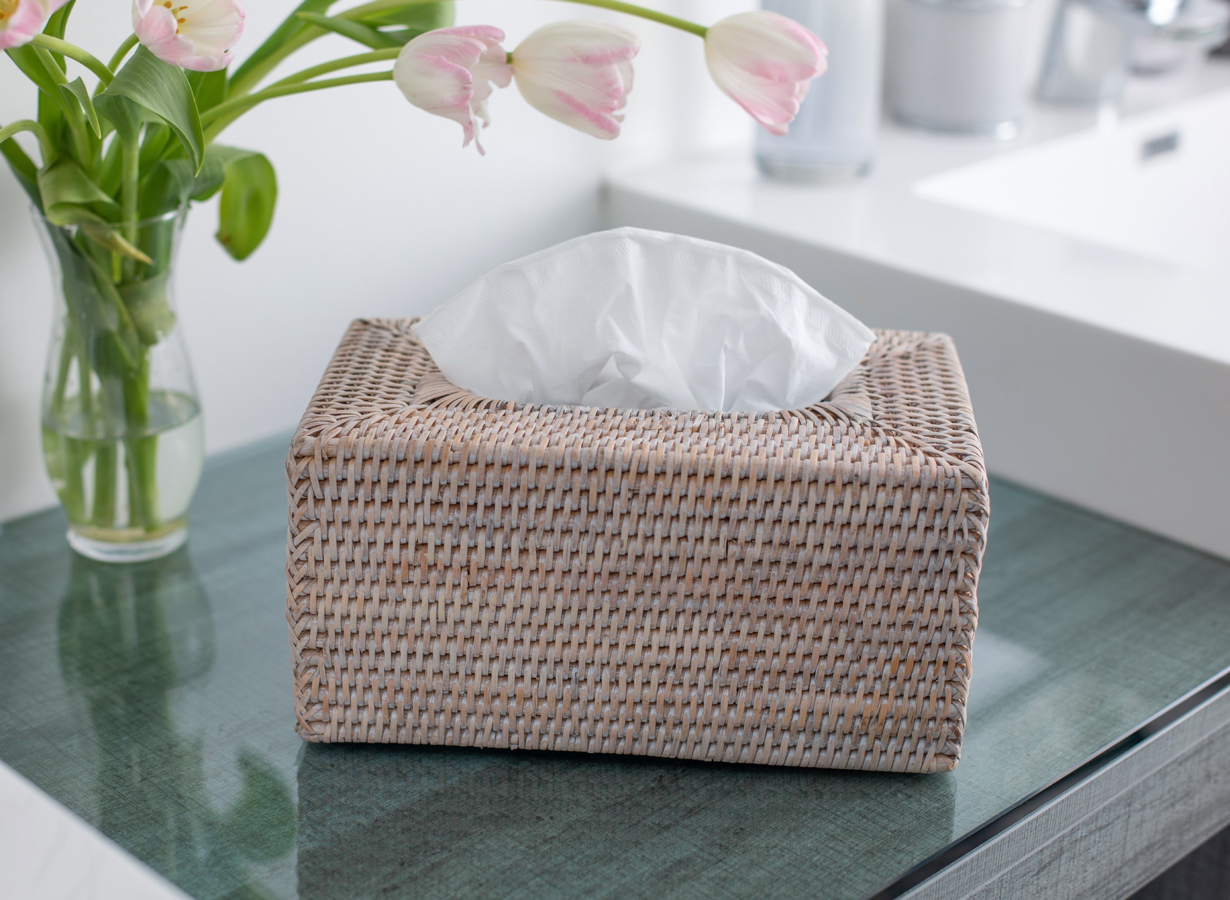 Artifacts Rattan Rectangular Tissue Box Cover