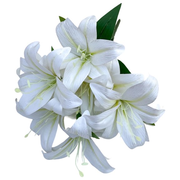 Artifical Lily Flowers with 10 Heads Full Bloom Lilys, Long Stem Artificial Stargazer Lilies, Faux Tiger Bouquets for Home Hotel Flower Arrangement Party Decor