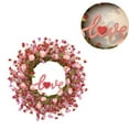 thumbnail image 1 of Artifical Valentine's Day Wreath 22 Inches Valentines Wreaths for Front Door Valentines Floral Wreaths with Pink Tulips Flowers and Heart-Shaped Wooden Plaque for Wall Window Porch Home Wedding Party, 1 of 5