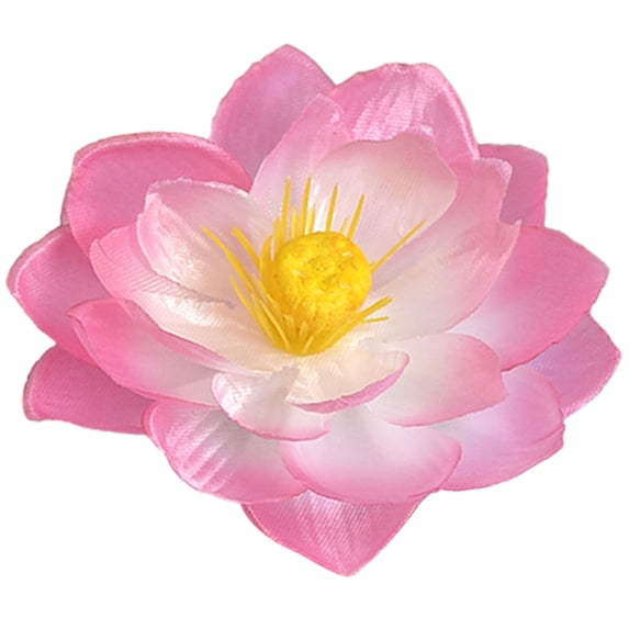 Artificial 10cm Pink Lotus Flower Head, 2-Pack Lifelike Water Lily Bloom for Vase and Home Decor, 2PCS (Pink)