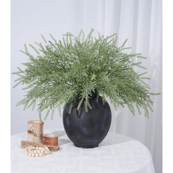 Artificial 10pcs Greenery Plants Stems Fake Rosemary Bush Faux Grass Sprigs Branches Real Touch Diy Sage Stem For Festival Home Kitchen Garden Party Farmhouse Office Decor