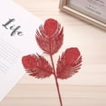 thumbnail image 1 of Artificial 3 Forks Christmas Hollow Glitter Phoenix Tail Leaves Tree Branch Xmas Tree Wreath Hanging Ornament Pendant DIY Scrapbooking for Party Wedding, 1 of 11