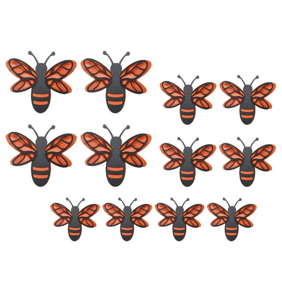 1 set of 3D Bee Wall Decals Removable Double Layer Wall Stickers for Diy