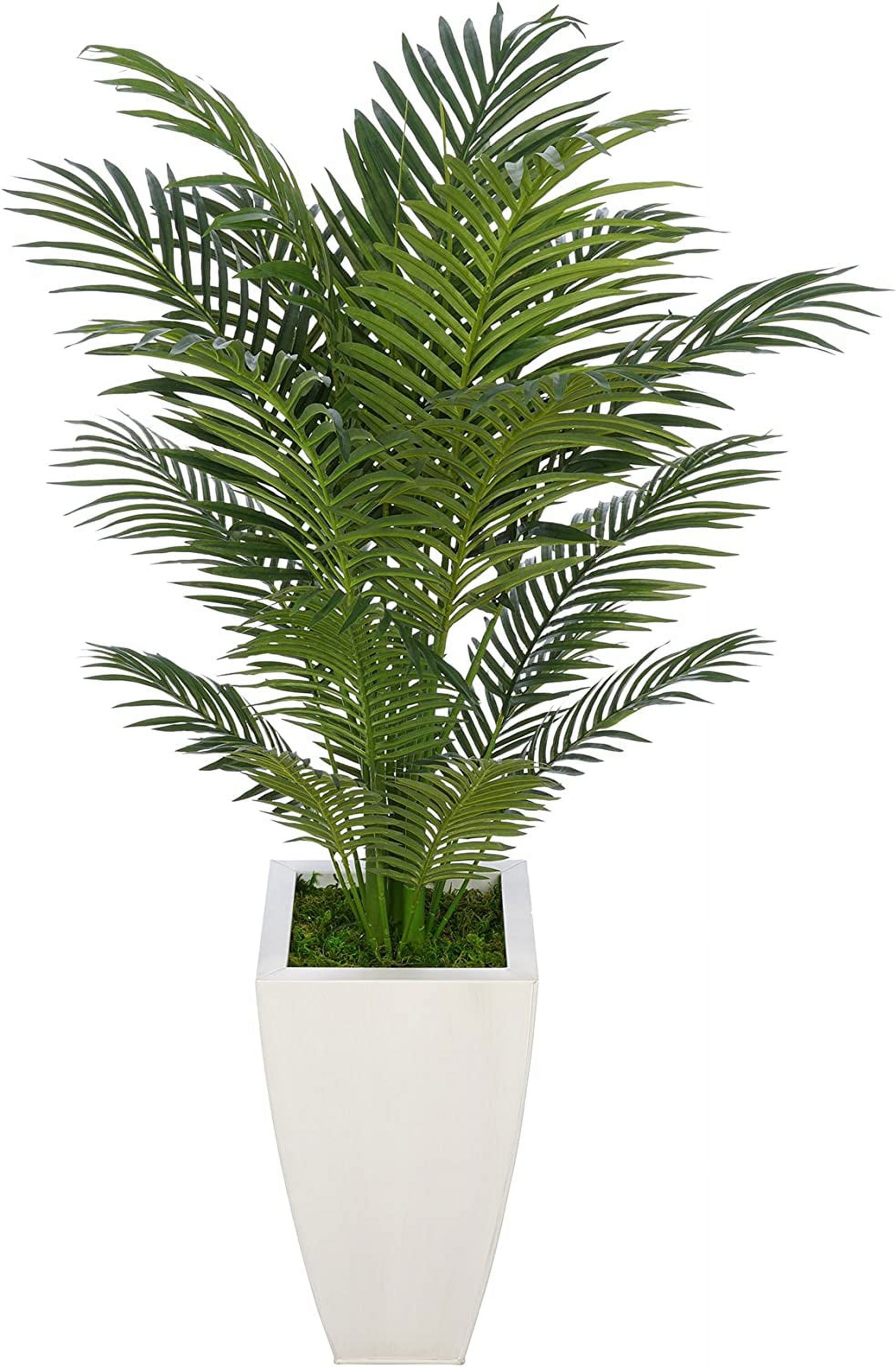 Artificial 41/2 Foot Areca Palm in Tapered Square Zinc (Cream