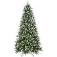 thumbnail image 1 of 4 ft. Christmas Tree Holiday Tree w/ 747 Tips, Red Berries, Pine Cones, Sturdy Metal Stand, Hinged Design for Easy Setup, 1 of 8