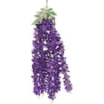 thumbnail image 1 of Artificial 5 stem wisteria long hanging bush Flowers., 1 of 1