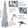 thumbnail image 1 of Artificial 5FT Popup Collapsible Christmas Sequin Tinsel Christmas Tree With Stand Christmas Decorations, 1 of 4