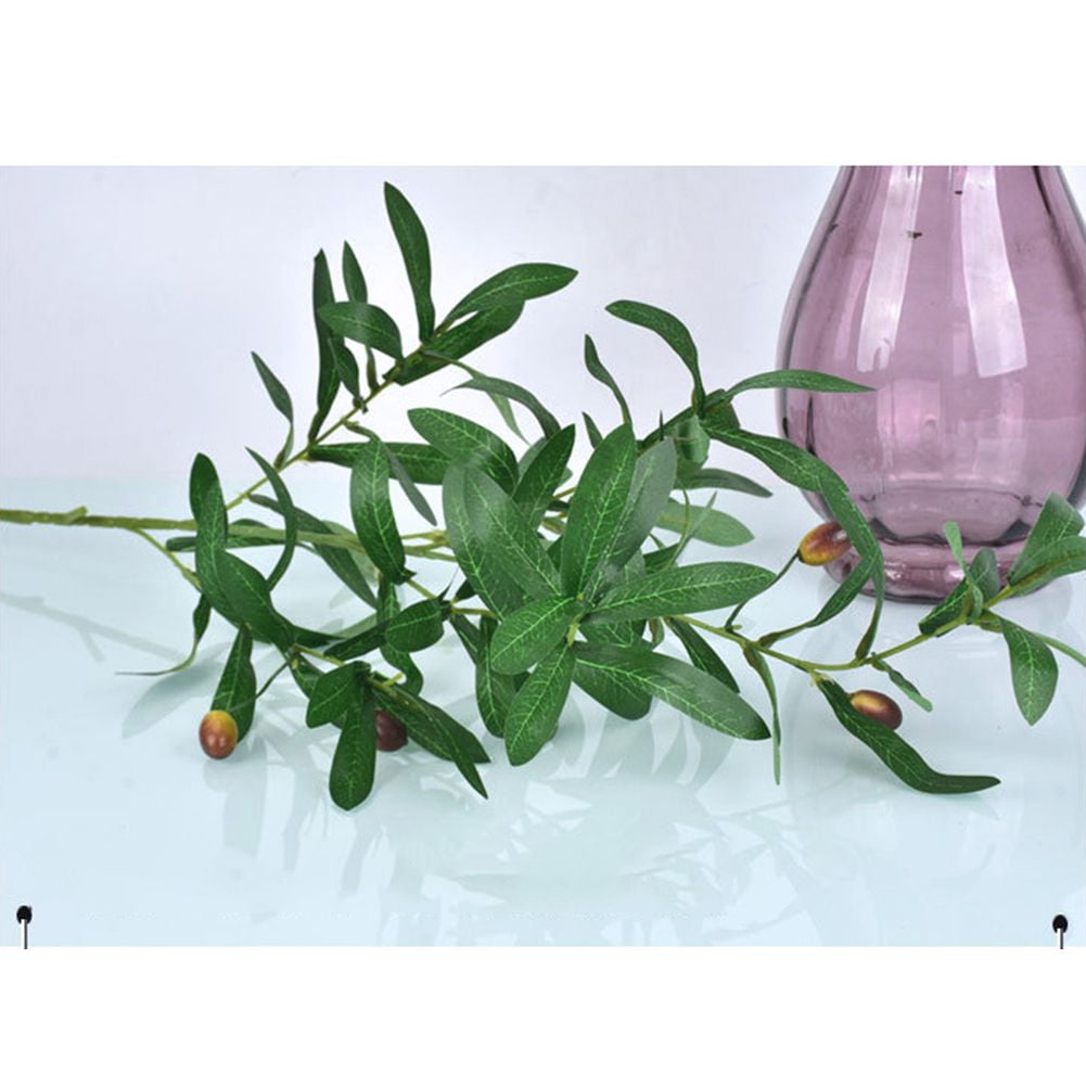 Artificial 6 Branches Olive Long Stem,Olive Tree Branches Artificial