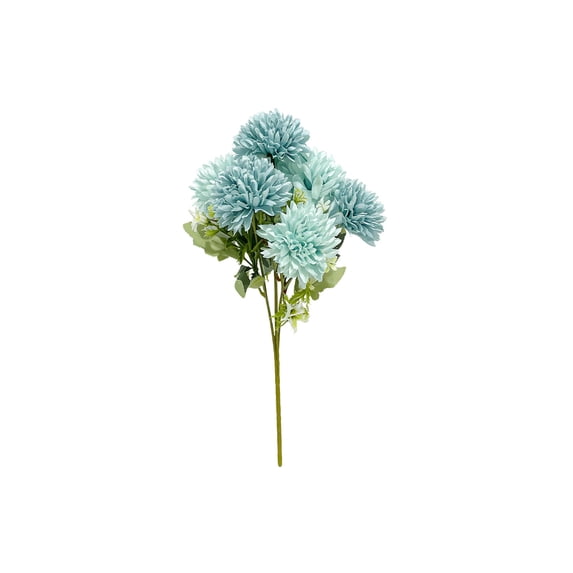 Artificial 6-Headed Chrysanthemum Bouquet - Elegant Faux Flower Arrangement for Home Decor, Weddings & Events, Low Maintenance, Realistic Look