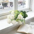 thumbnail image 1 of Artificial 7 Head Carnation Flowers with Stems for Home Decor, Wedding, Bridal Bouquet, Anniversary, Birthday and Floral Arrangements （White）, 1 of 6