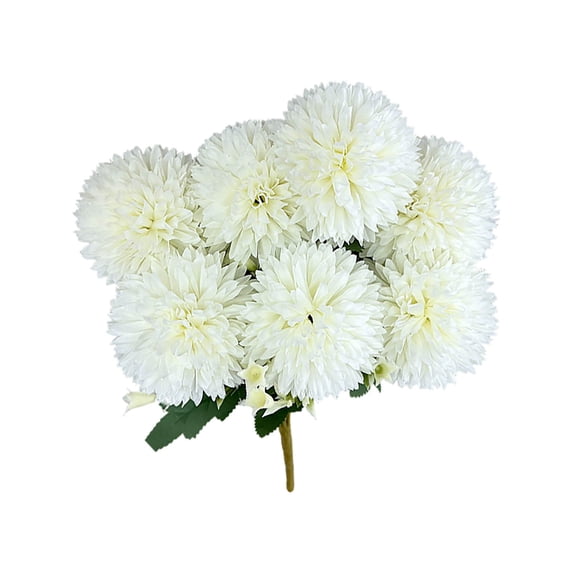 Artificial 7-Head Chrysanthemum Flower Bouquet for Wedding, Event & Banquet Decor | Realistic Silk Flowers, Elegant Table Centerpieces & Background Decorations