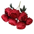 thumbnail image 1 of Artificial 7 Heads Peony Silk Flower Bouquet, Faux Peony Stems for Wedding Floral Arrangement, Home Office Tabletop Decoration, DIY Flower Wall Bridal Hand Bouquet, 1 of 7