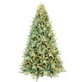 thumbnail image 1 of 9ft Blue Green Tint Christmas Tree - 3268 Tips, 800 LED Lights - Hinged, Foldable Base - Indoor Holiday Decor, 1 of 9