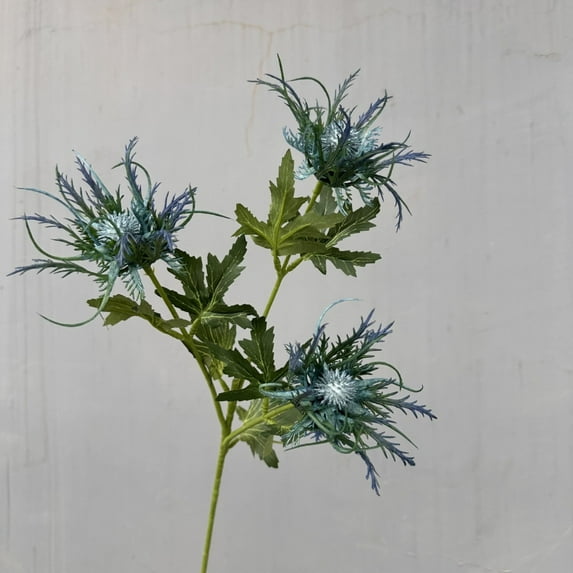 Artificial Amaranthus Flowers, Blue Artificial Flowers, Long Stem Thistle Flower Bouquet, 1Pcs Fake Flower for Tall Vase, Thistle Flowers Artificial for Decoration 25.6 In
