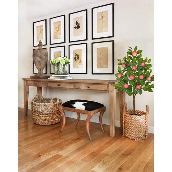 Artificial Apple Tree 3ft Fake Fruits Plant in Pot Large Floor Decor for Home Office