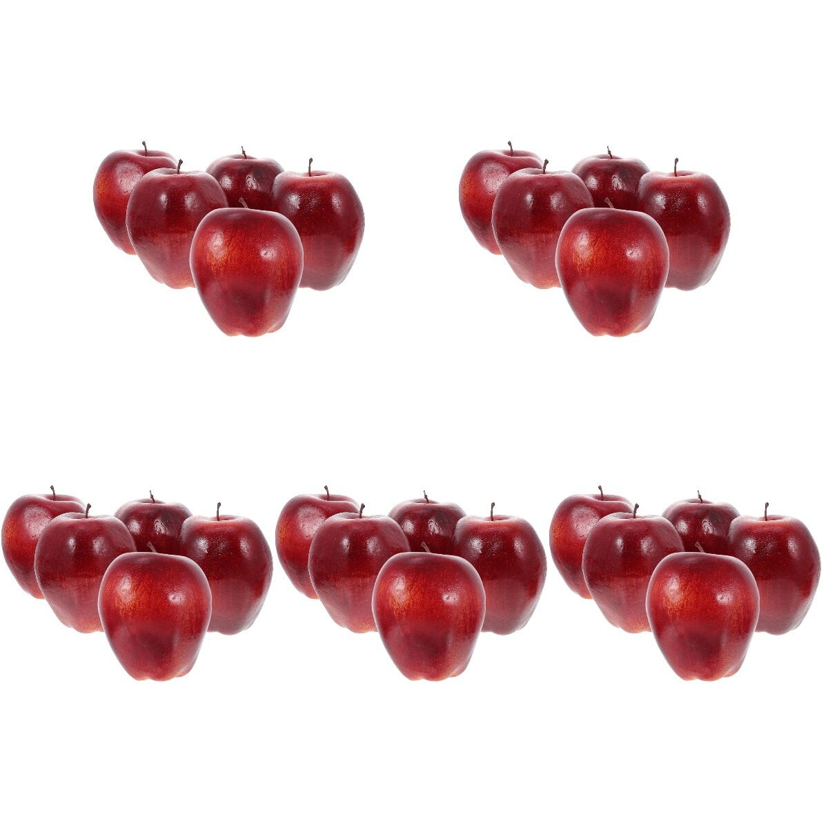 Artificial Apples Fake Fruits Red Delicious Apples for Decoration, Decorative Fruit, Faux Big Red Apples 25Pcs