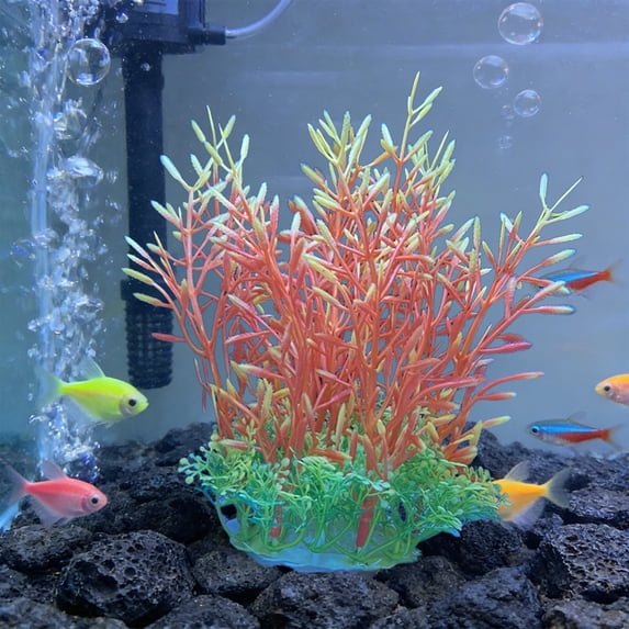 Artificial Aquarium Plants Plastic Seaweed Decor for Fish Tank, Lifelike Underwater Plants for Freshwater and Saltwater Aquariums, Aquascaping Decorations for Fish Tank Ornament